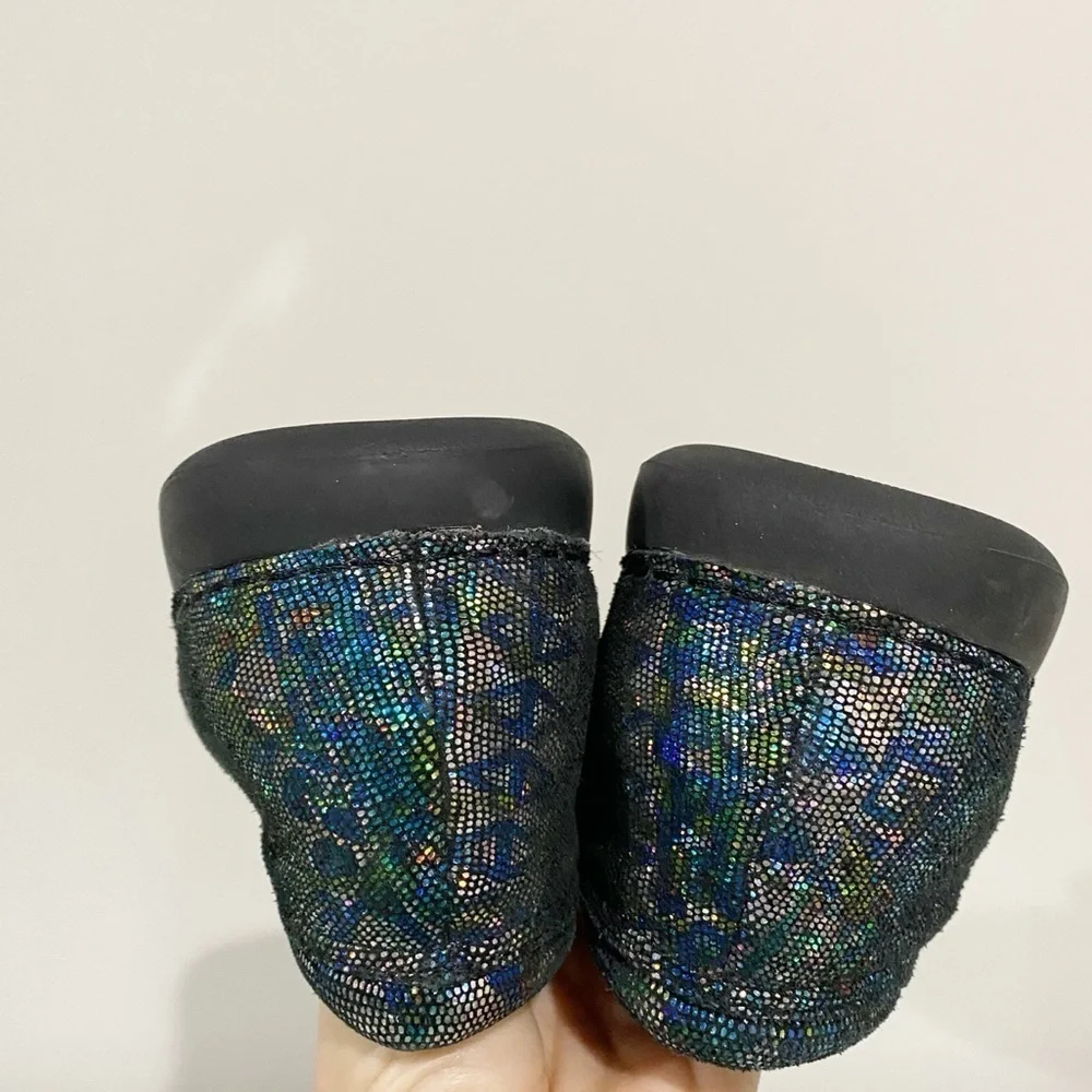 ALEGRIA Petal Rave On The Nile Ballet Flat PET-321 Blue Metallic Comfort Size 10